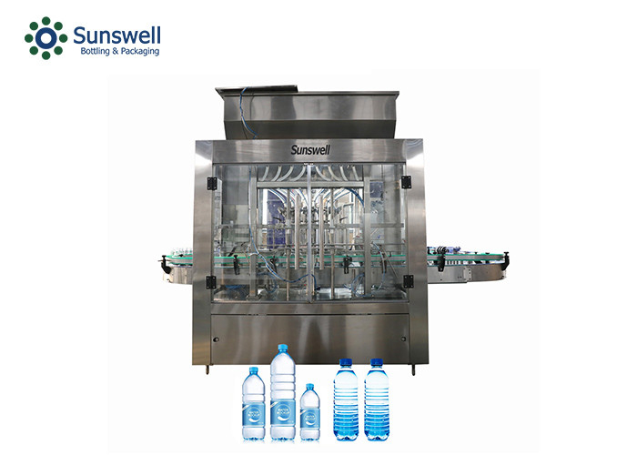 Linear Weighting PET Bottle Filling Line 2000BPH With 8 Nozzles
