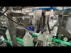 4 Heads 15L Pure Water Filling Machine Production Line Thermal Shrinking Package