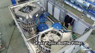 12000BPH 2Oz خط تعبئة المشروبات الزجاجية المقوية